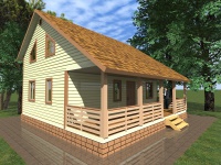 Каркасный дом 9х9 | Полутороэтажные деревянные дачные дома 9х9